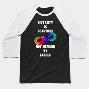 Autism Awareness Diversity No Labels Baseball T-Shirt